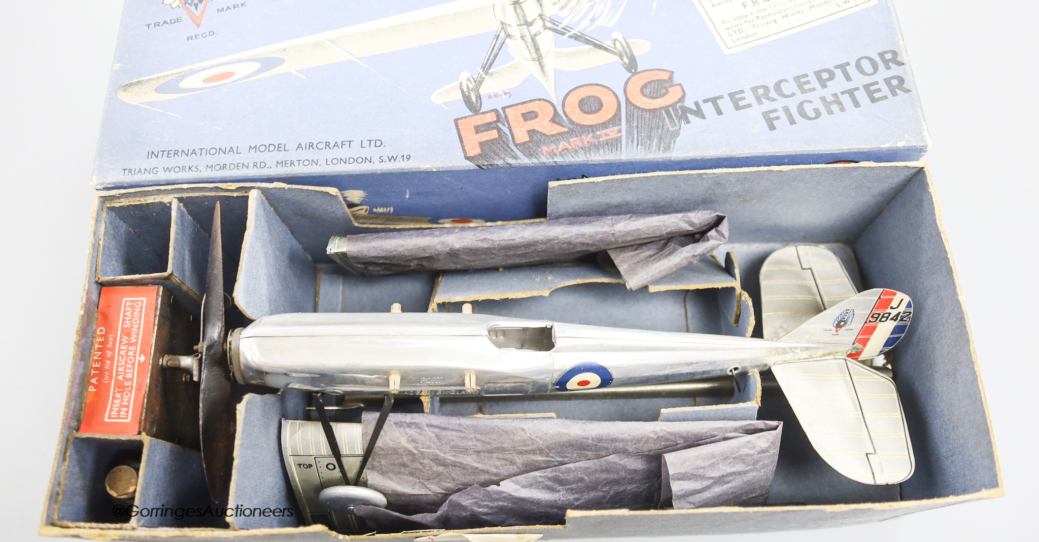 A Tri-ang FROG mark 4 Interceptor Fighter, boxed